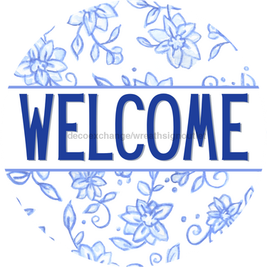 Everyday Door Hanger Welcome Dco - 01383 - Dh 18’ Round Wood